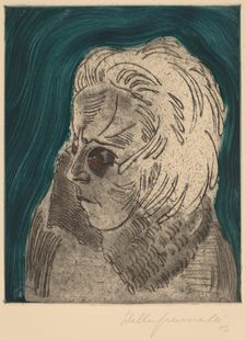Tired Woman, Sonia Gramatté (Müder Mädchenkopf, Sonia Gramatté), 1923. Creator: Walter Gramatté