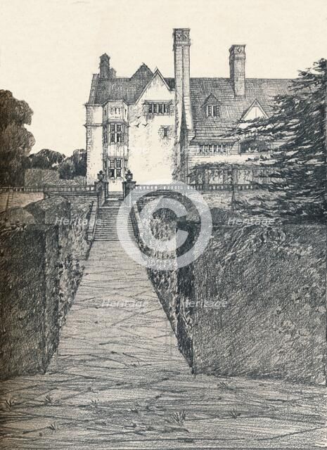 'Tirley Court, Cheshire: East Side', 1908. Artist: Charles Edward Mallows.