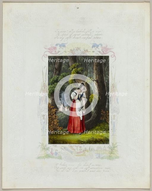 'Tis Noon (valentine), c. 1840. Creator: Unknown.