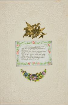 Tis Loving Thee Too Well (valentine), c. 1850. Creator: Joseph Mansell