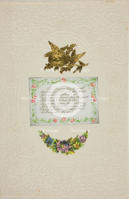 Tis Loving Thee Too Well (valentine), c. 1850. Creator: Joseph Mansell.