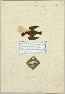 Tis Sweet to Love (valentine), c. 1840. Creator: George Kershaw