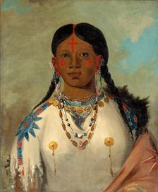 Tís-se-wóo-na-tís, She Who Bathes Her Knees, Wife of the Chief, 1832. Creator: George Catlin