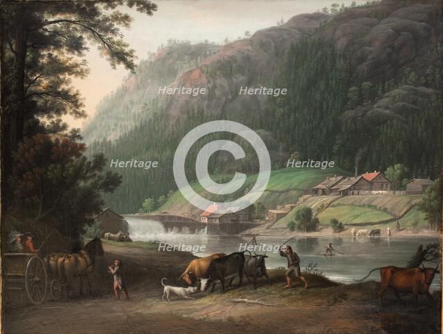 Tistedalen at Frederikshald in Norway, 1788. Creator: Erik Pauelsen.