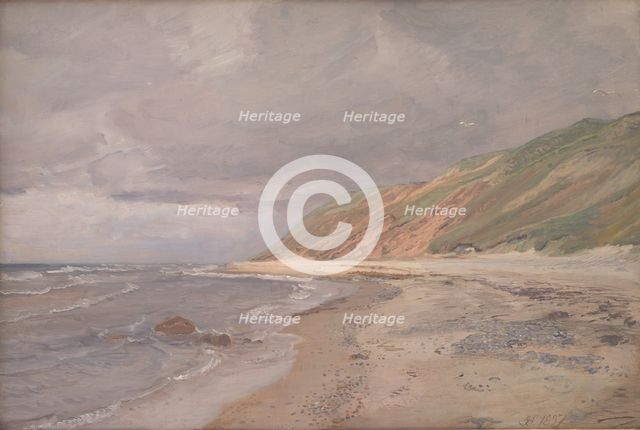 Tisvilde Beach - Gray weather, 1897. Creator: Joakim Skovgaard.