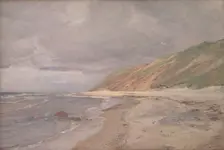 Tisvilde Beach - Gray weather, 1897. Creator: Joakim Skovgaard