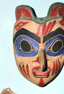 Tlingit Face Mask, Pacific Northwest Coast Indian