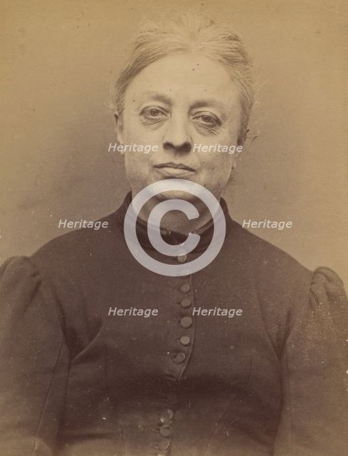 Trucano. Victorine (veuve Belloti). 54 ans, né à St Maurier (Italie). Chapelier. Vol anarc..., 1894. Creator: Alphonse Bertillon.