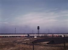 Truck trailers loading and unloading at C & NW RR's Proviso yard, Chicago, Ill., 1942. Creator: Jack Delano