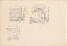 Trucks [recto], 1918. Creator: John Singer Sargent