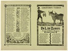 True Verses about Lino Zamora, 1911. Creator: José Guadalupe Posada