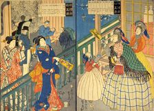 True View of a Yokohama Mercantile House (Yokohama shokan shinzu), 1861. Creator: Sadahide Utagawa