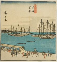 True View of Takanawa (Takanawa shinkei), section of a sheet from the series "Famous..., 1840s. Creator: Ando Hiroshige