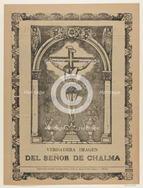 True Image of the Lord of Chalma, Christ crucified, ca. 1903., ca. 1903. Creator: José Guadalupe Posada.