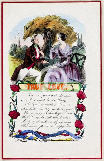 True Love (Valentine), c. 1840. Creator: Unknown.