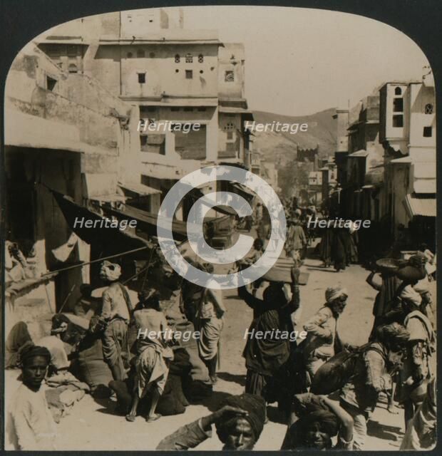 'Truly Oriental - a street in the ancient city of Ajmere, India, 1907. Artist: Unknown.