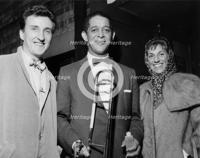 Trummy Young back stage on Day 2 at Finsbury Park Astoria, London, 1962.  Creator: Brian Foskett.