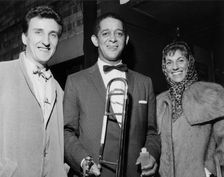 Trummy Young back stage on Day 2 at Finsbury Park Astoria, London, 1962. Creator: Brian Foskett