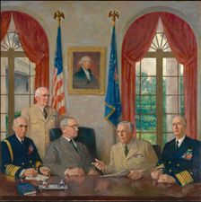 Truman and his Military Advisors, 1949. Creator: Augustus Vincent Tack