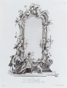 Trumeau de Glace, Orné avec les quatres parties de la Vie humaine, 18th century., Creator: Johann Esaias Nilson