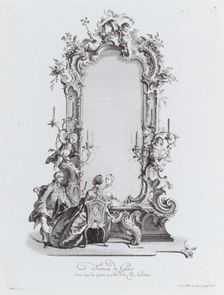 Trumeau de Glace, Orné avec les quatres parties de la Vie humaine, 18th century., Creator: Johann Esaias Nilson