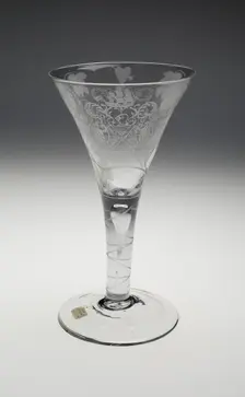 Trumpet Wine Glass, , c. 1740-50. Creator: Unknown