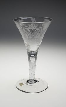 Trumpet Wine Glass, , c. 1740-50. Creator: Unknown