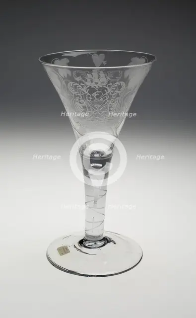 Trumpet Wine Glass, , c. 1740-50. Creator: Unknown.