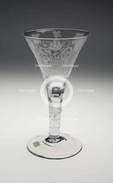 Trumpet Wine Glass, , c. 1740-50. Creator: Unknown.