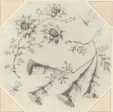 Trumpet Flowers and Daisies. Creator: Jean-Baptiste Pillement