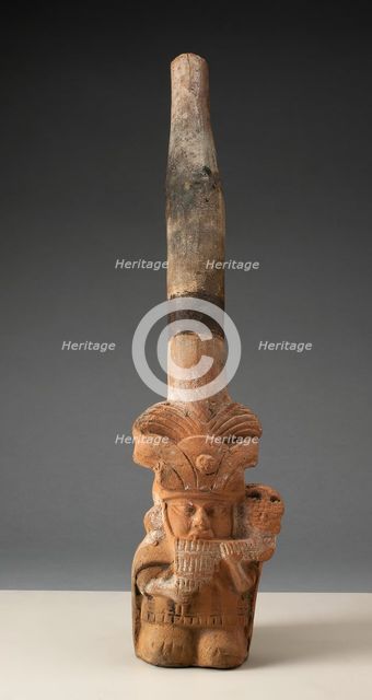 Trumpet in the Form of a Musician Playing Pipes, 100 B.C./A.D. 500. Creator: Unknown.
