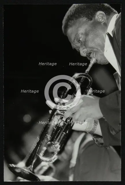 Trumpeter Cat Anderson performing at the Newport Jazz Festival, Ayresome Park, Middlesbrough, 1978. Creator: Denis Williams.