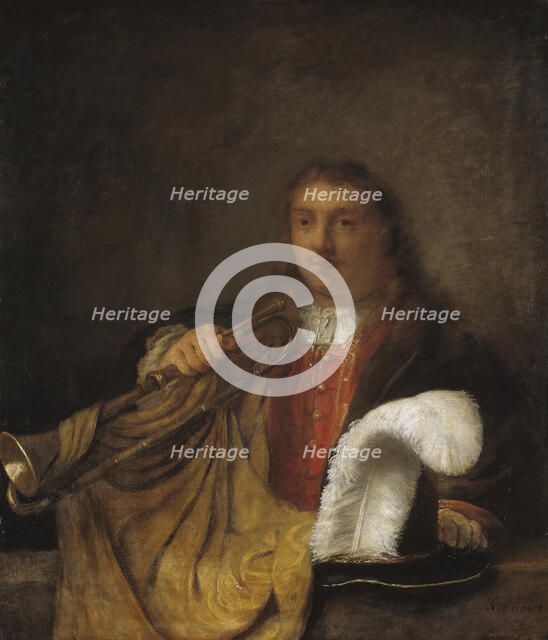 Trumpeter. Creator: Manner of Rembrandt  (1606-1669)    .