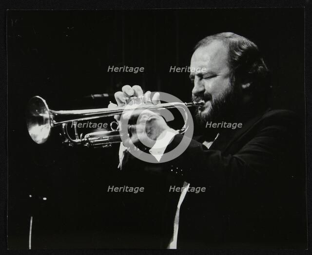 Trumpeter Keith Smith playing at Stevenage, Hertfordshire, 1984. Artist: Denis Williams