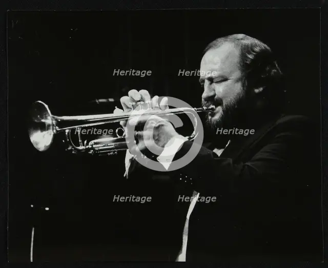 Trumpeter Keith Smith playing at Stevenage, Hertfordshire, 1984. Creator: Denis Williams.