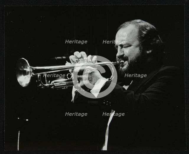 Trumpeter Keith Smith playing at Stevenage, Hertfordshire, 1984. Creator: Denis Williams.