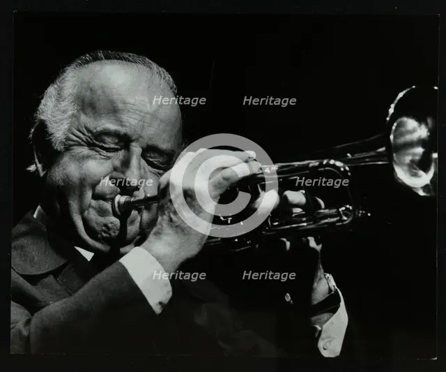 Trumpeter Kenny Baker playing at the Forum Theatre, Hatfield, Hertfordshire, 1978. Creator: Denis Williams.