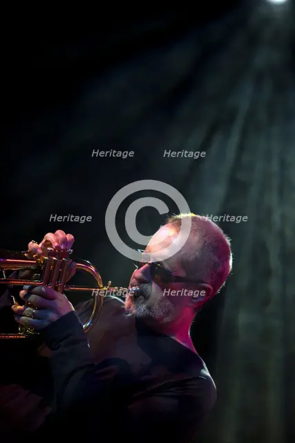 Trumpeter Walt Fowler, 2017. Artist: Alan John Ainsworth.