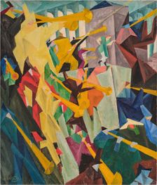 Trumpeters I, 1912. Creator: Feininger, Lyonel (1871-1956)