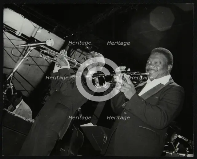 Trumpeters Joe Newman and Cat Anderson at the Newport Jazz Festival, Middlesbrough, 1978. Creator: Denis Williams.