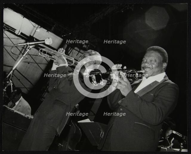 Trumpeters Joe Newman and Cat Anderson at the Newport Jazz Festival, Middlesbrough, 1978. Artist: Denis Williams