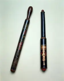 Truncheons carried by parish constables, 18th century. Creator: Unknown