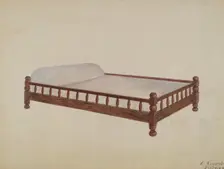 Trundle Bed, 1935/1942. Creator: Mattie P. Goodman