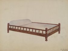 Trundle Bed, 1935/1942. Creator: Mattie P. Goodman