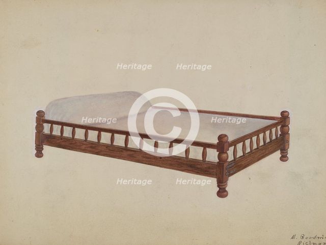 Trundle Bed, 1935/1942. Creator: Mattie P. Goodman.