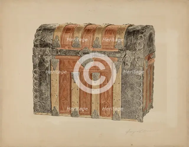 Trunk, c. 1940. Creator: Georgine E. Mason.