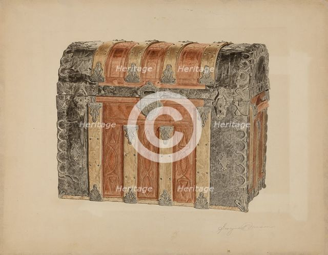 Trunk, c. 1940. Creator: Georgine E. Mason.