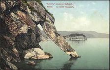 "Trunk" rock on Lake Baikal, 1904-1917. Creator: Unknown