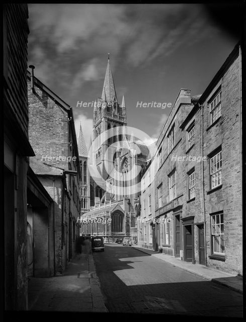 Truro Cathedral, High Cross, Truro, Cornwall, 1945-1960. Creator: Margaret F Harker.