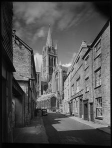Truro Cathedral, High Cross, Truro, Cornwall, 1945-1960. Creator: Margaret F Harker